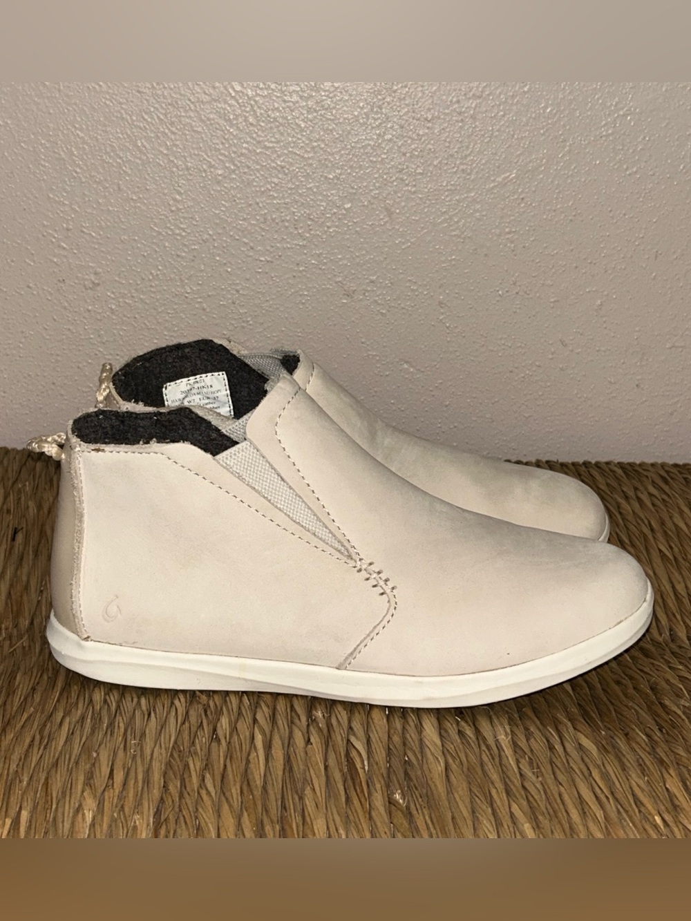 OluKai Women's Ankle Booties in Light Beige